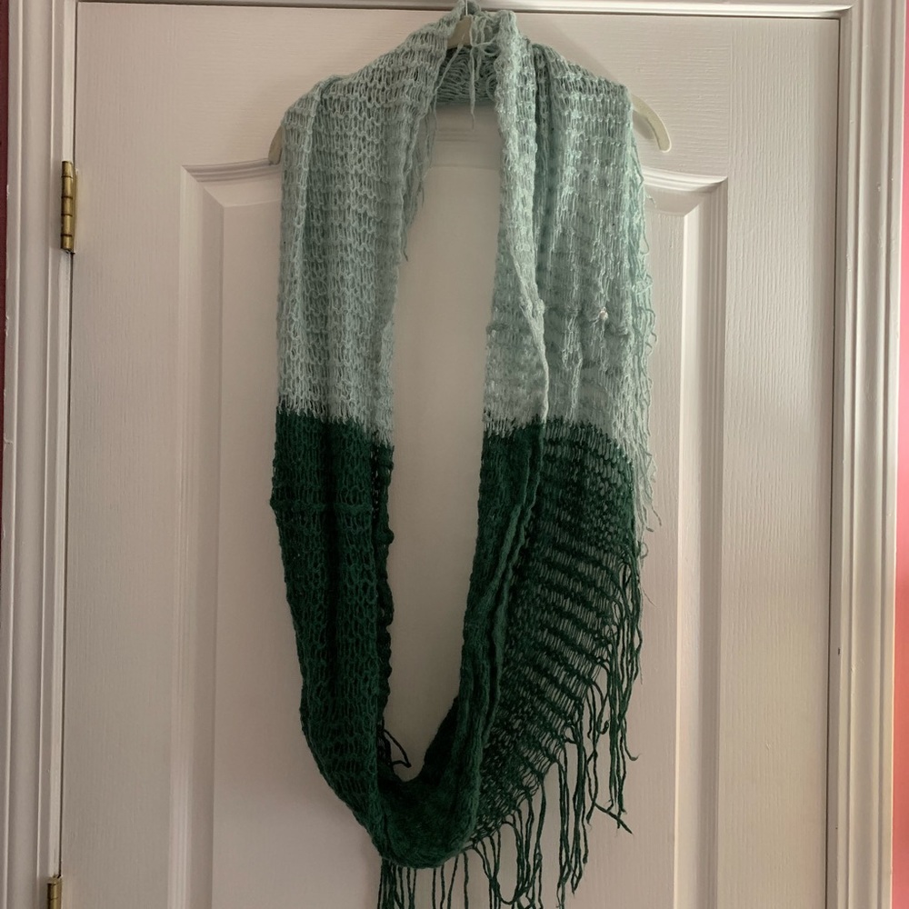 Urban Outfitters two tone green infinity scarf